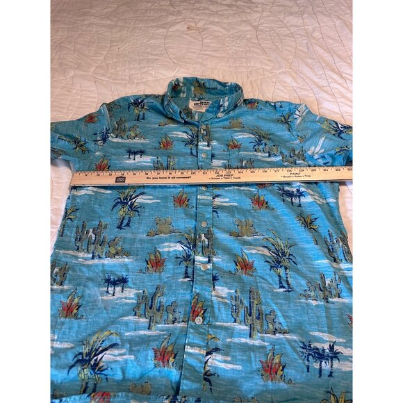 Urban Pipeline Mens L Cactus Desert Scene Short Sleeve Button-Down Shirt coastal - Picture 6 of 10